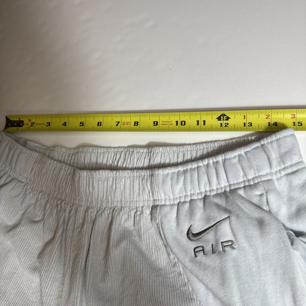 Nike Air Womens Corduroy Joggers Light Grey High Waisted Sweatpants Large‎ L - Picture 3 of 7